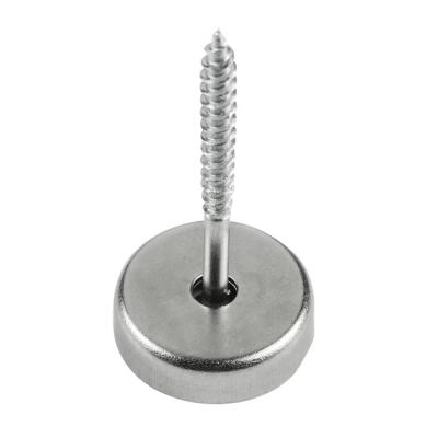 Magnet, potmagnet Ø25 mm med Ø5,5 mm hål